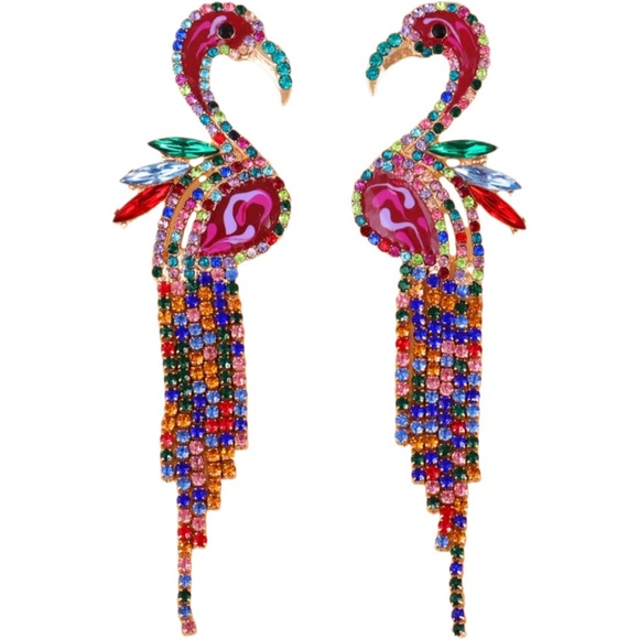 Tropical 🌴 Bird 🦜Earrings - Picture 2 of 7